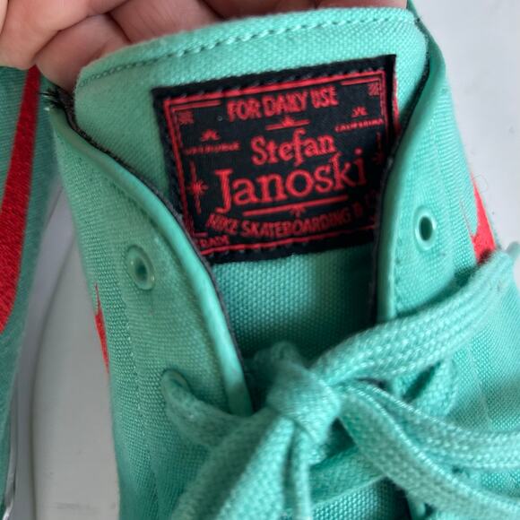 Nike SB Zoom Stefan Janoski Sneaker Aqua Blue Size 13 Nike lace up EXCELLENT - Picture 10 of 12